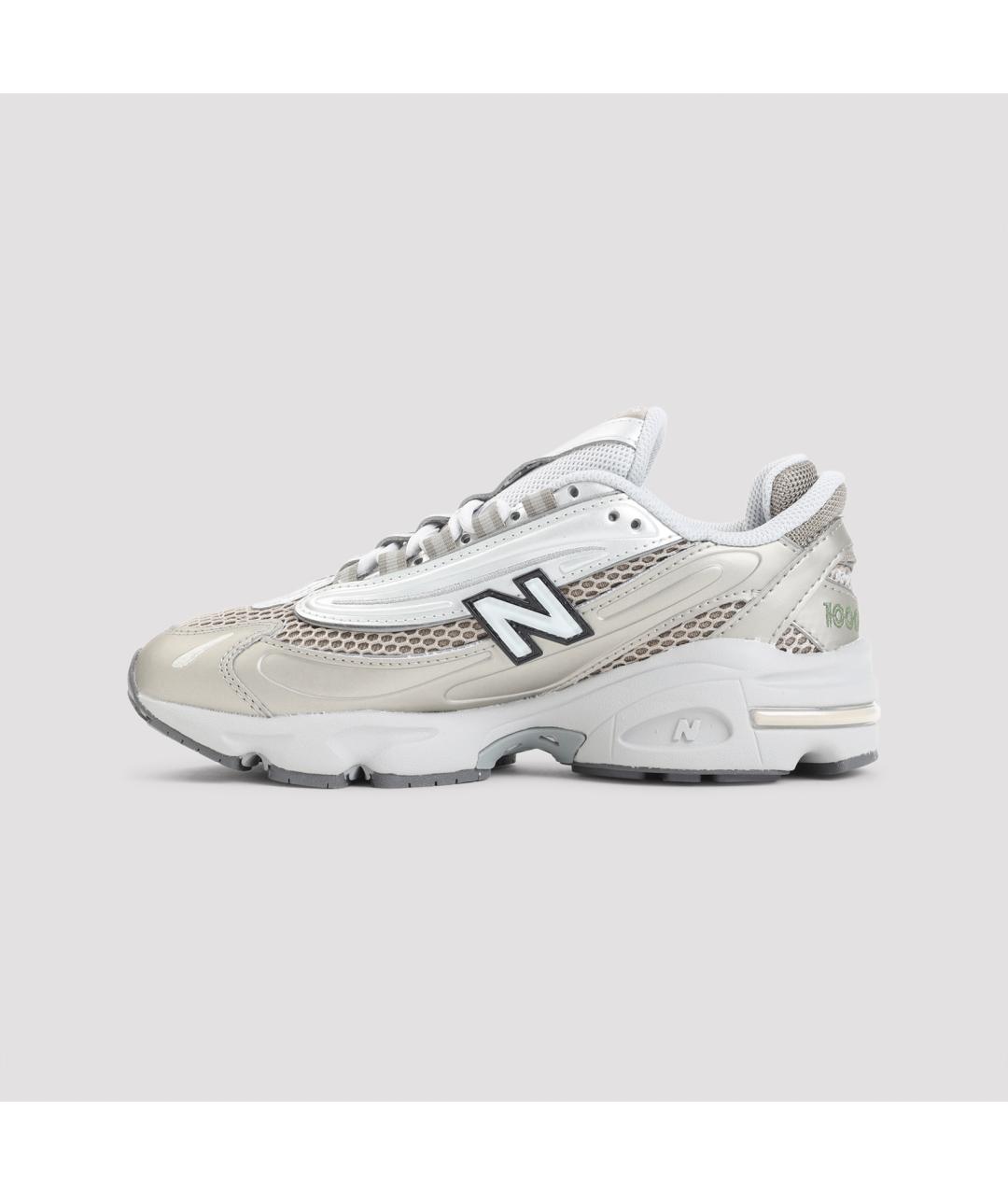 NEW BALANCE Серебряные кожаные кроссовки, фото 2
