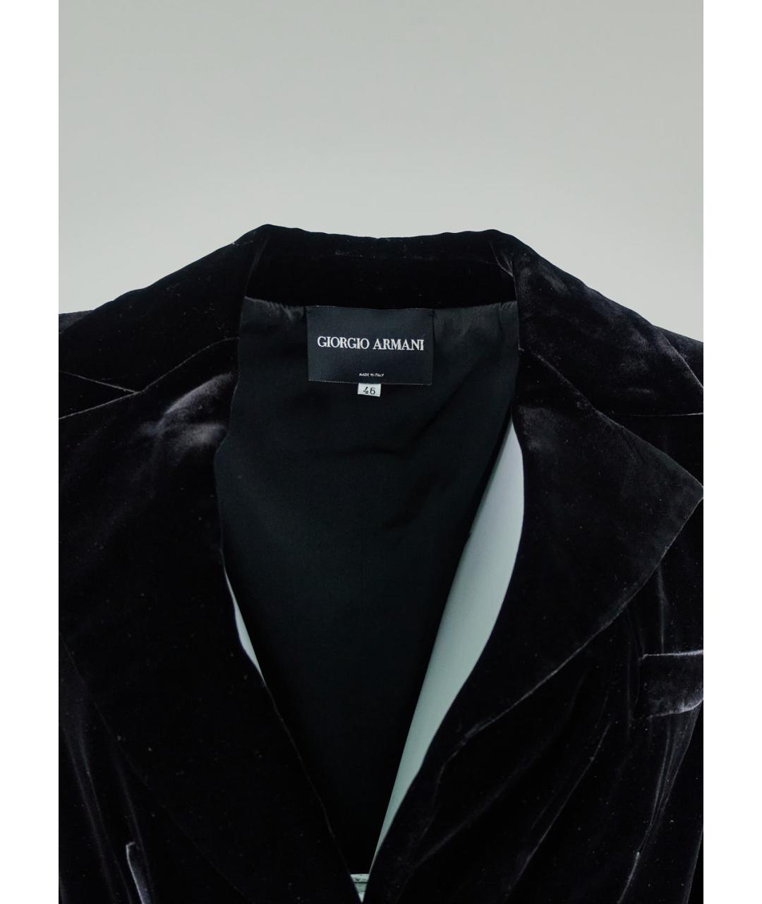 GIORGIO ARMANI Черный вискозный костюм с брюками, фото 5