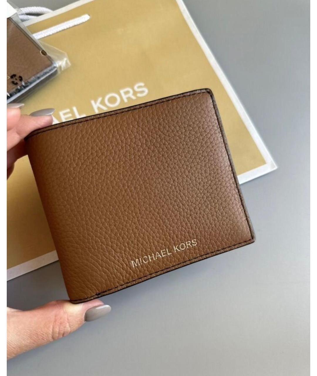 MICHAEL KORS Коричневый кожаный кошелек, фото 5