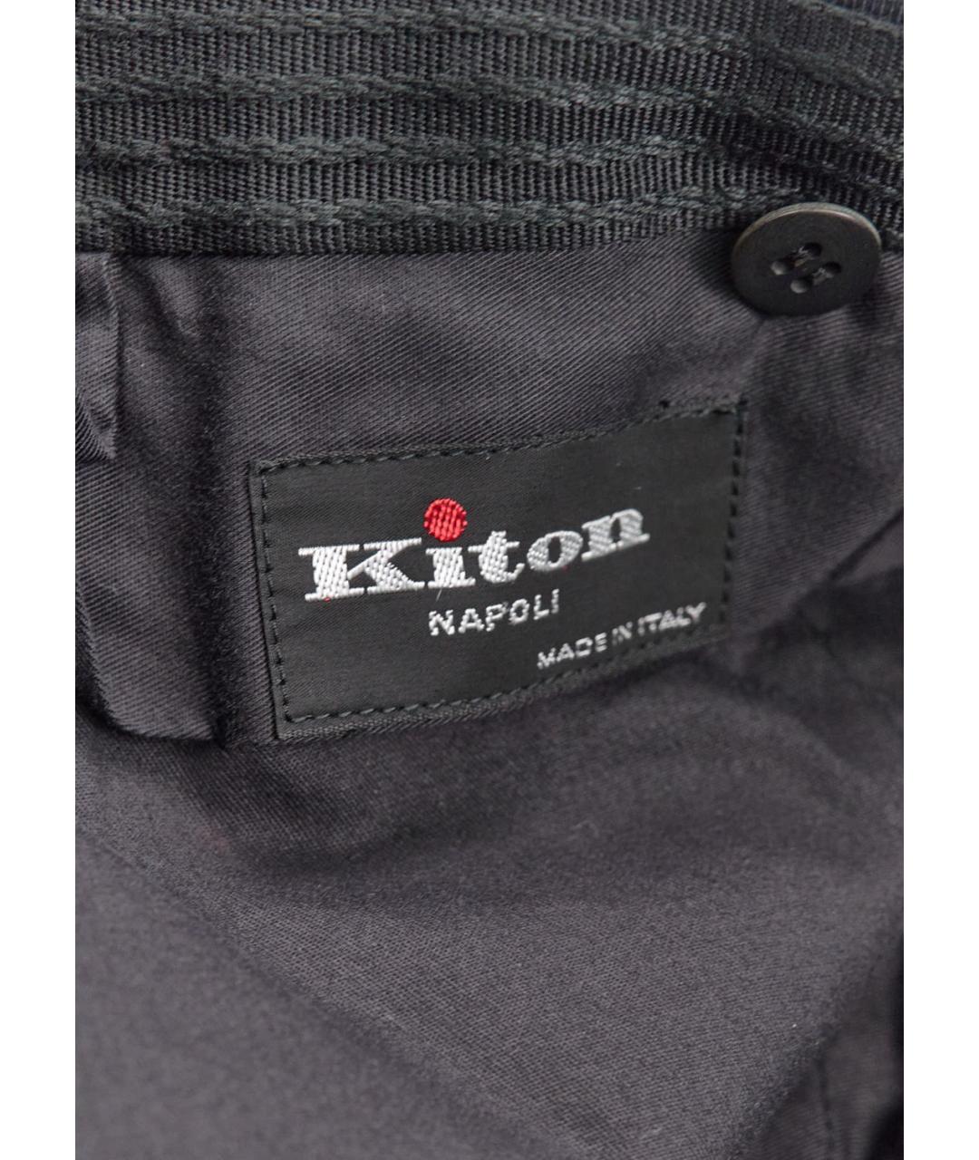 KITON Черный классический костюм, фото 8