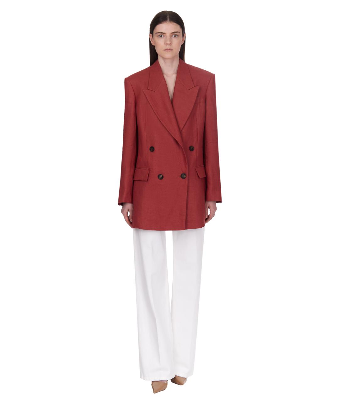 BRUNELLO CUCINELLI Бежевые хлопковые прямые джинсы, фото 4