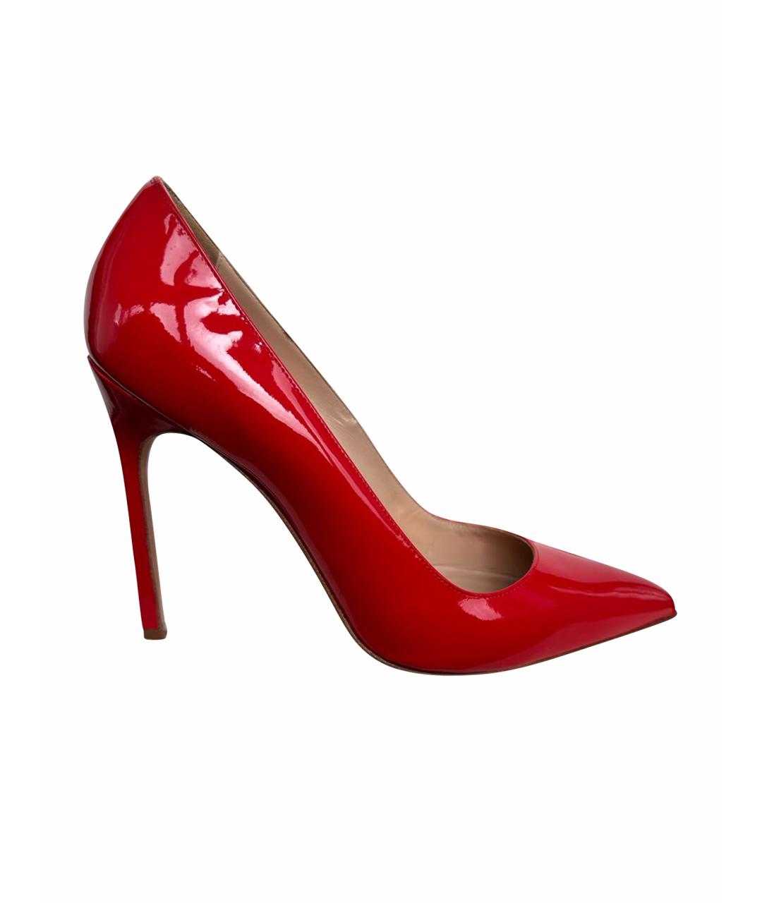 MANOLO BLAHNIK Красные туфли из лакированной кожи, фото 1