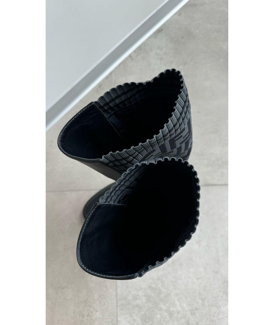 FENDI Черные ботфорты, фото 6