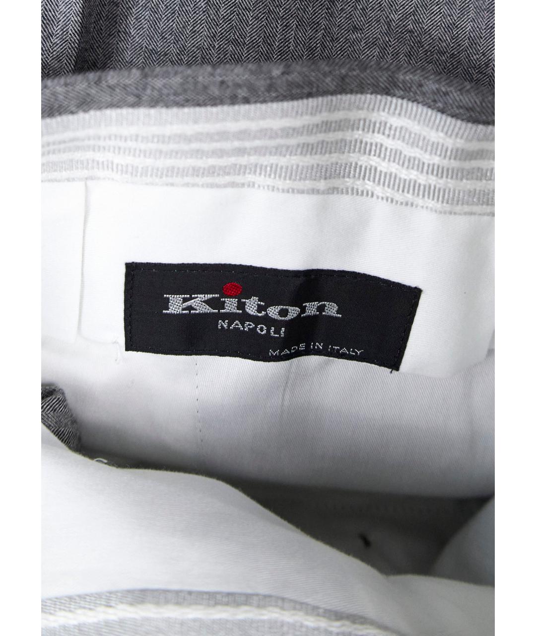 KITON Серый классический костюм, фото 8