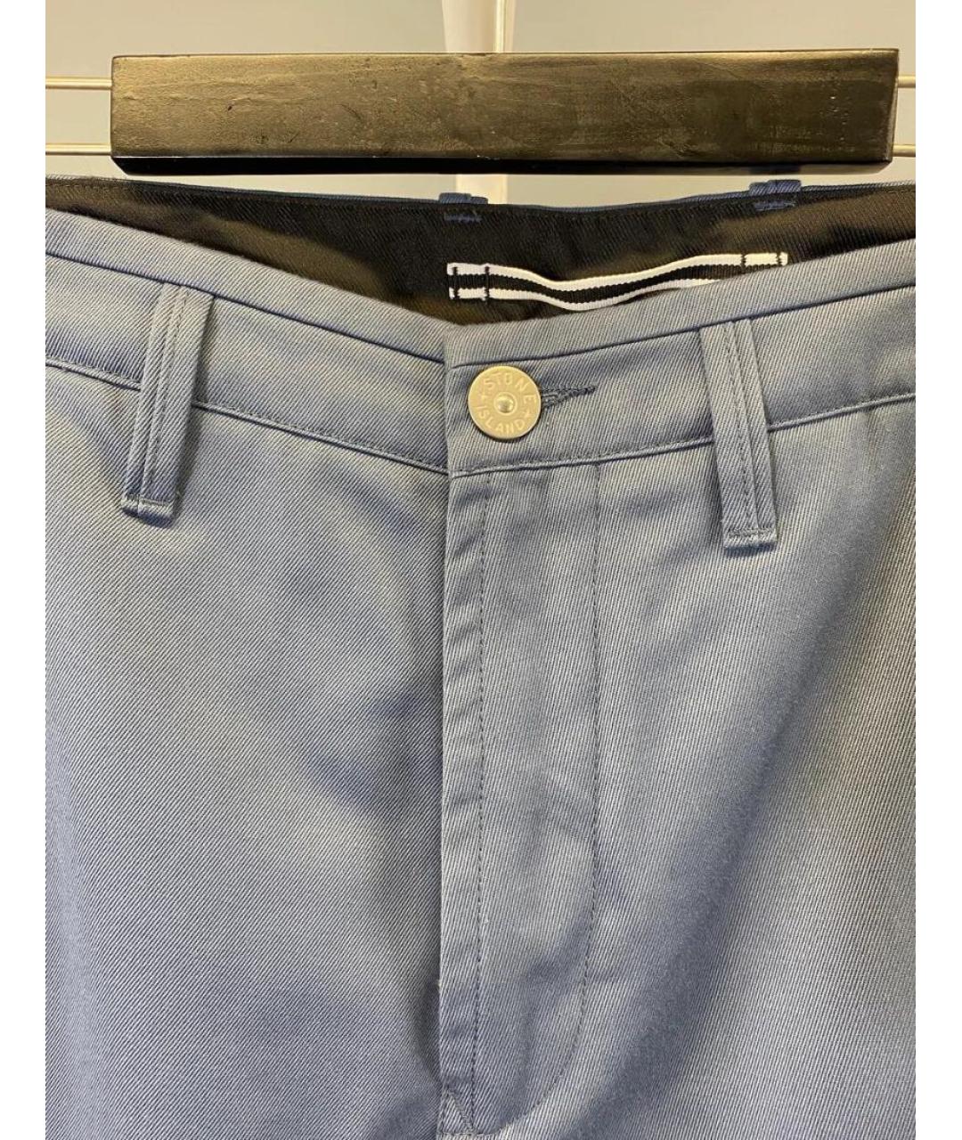 STONE ISLAND Синие хлопковые брюки чинос, фото 5