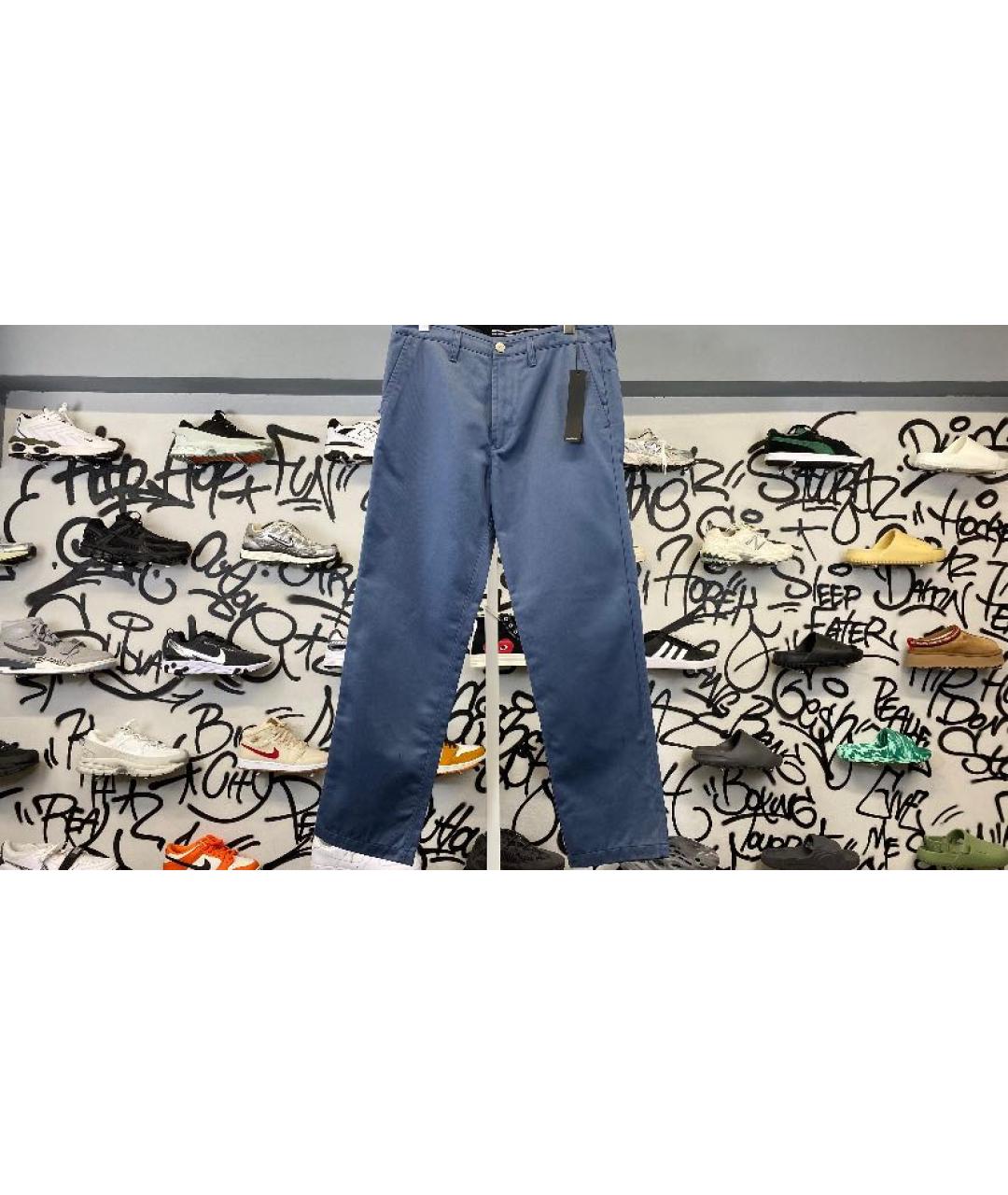 STONE ISLAND Синие хлопковые брюки чинос, фото 2