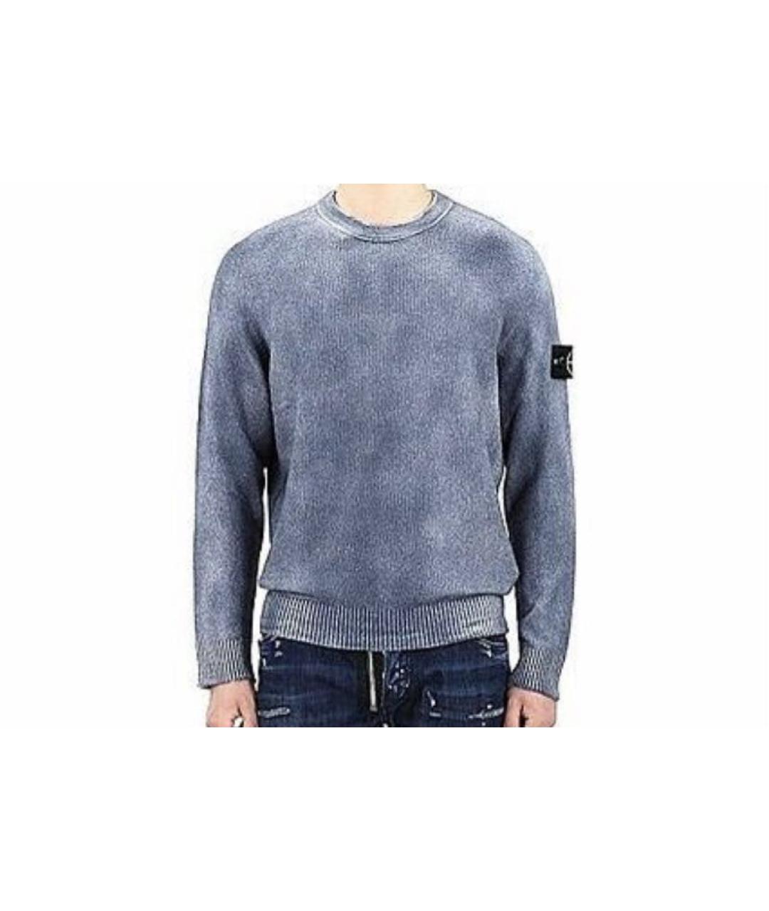 STONE ISLAND Синий хлопковый джемпер / свитер, фото 7