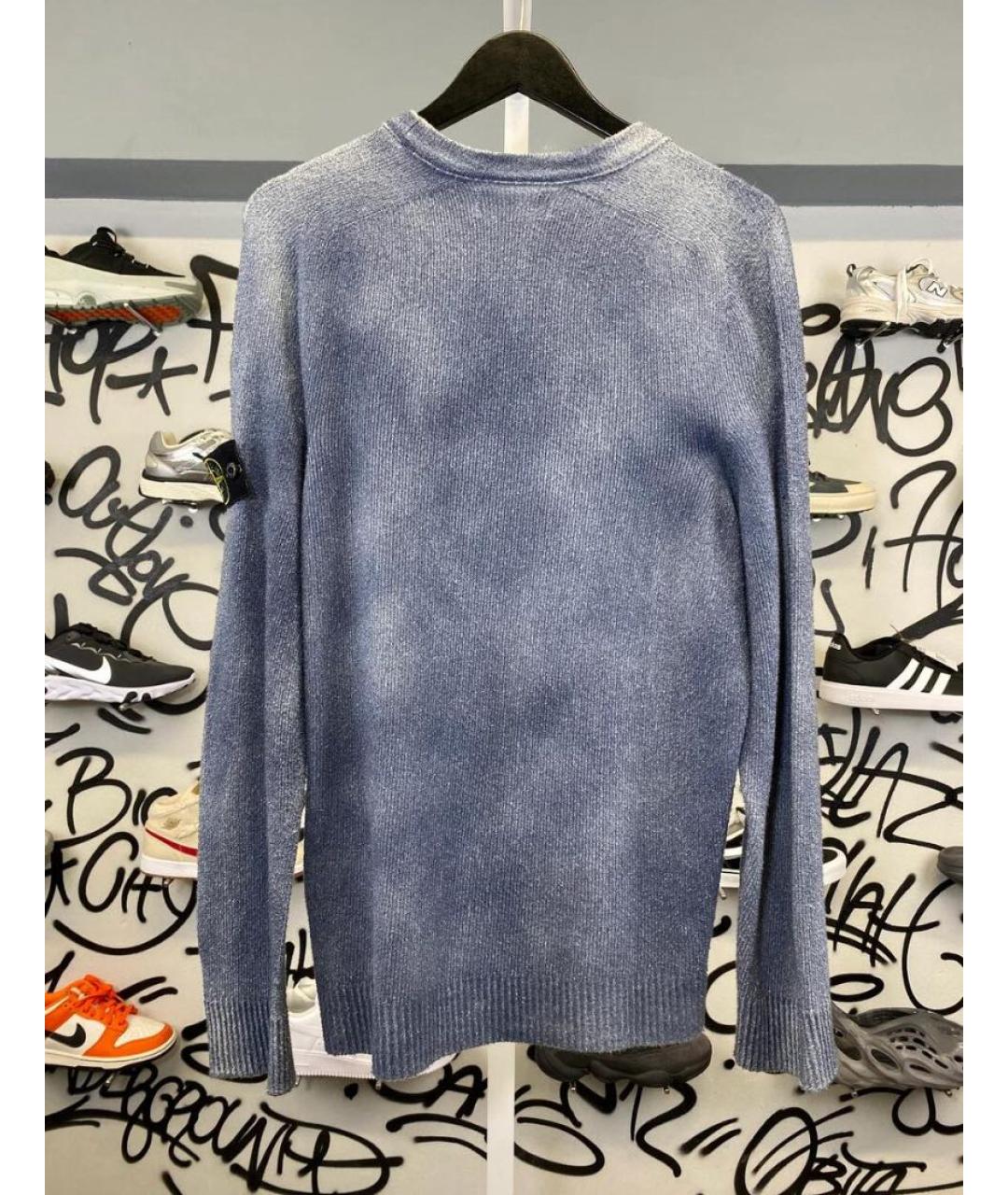 STONE ISLAND Синий хлопковый джемпер / свитер, фото 4