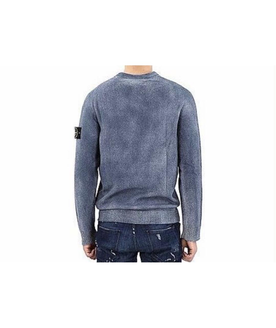 STONE ISLAND Синий хлопковый джемпер / свитер, фото 8