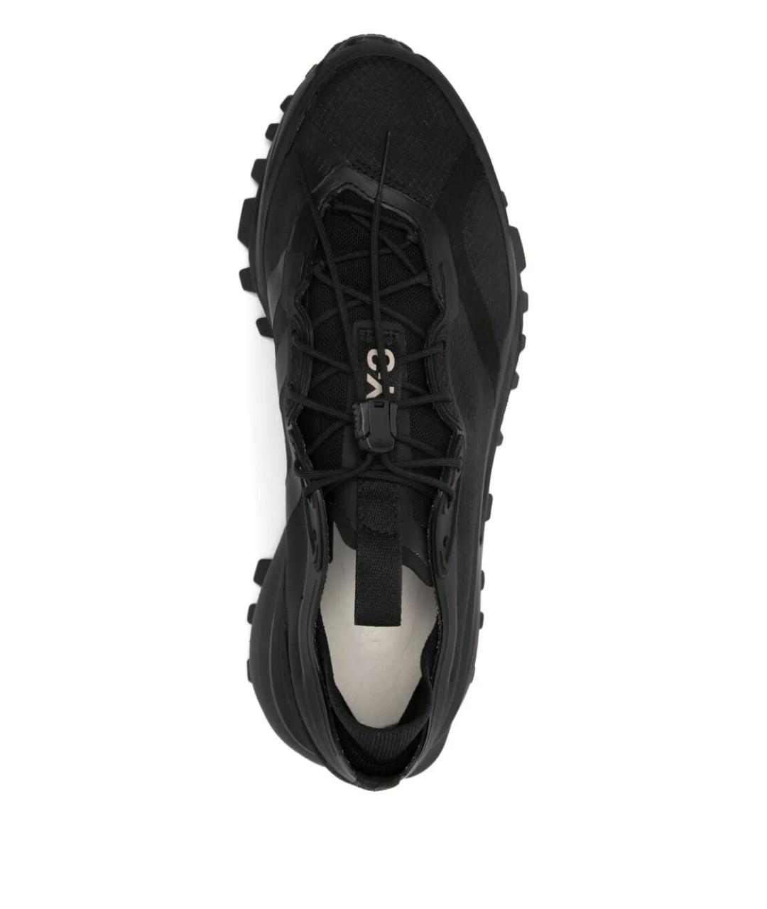 Y-3 Черные синтетические низкие кроссовки / кеды, фото 2