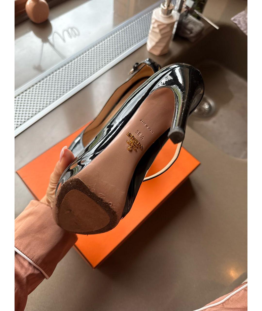 PRADA Черные туфли из лакированной кожи, фото 7