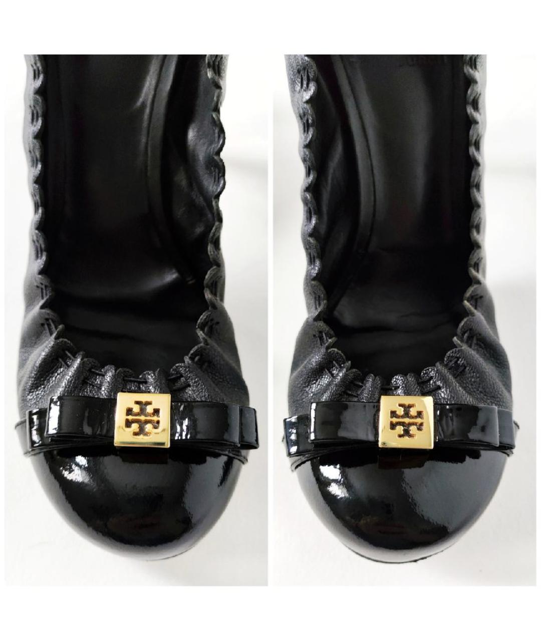 TORY BURCH Черные кожаные туфли, фото 3