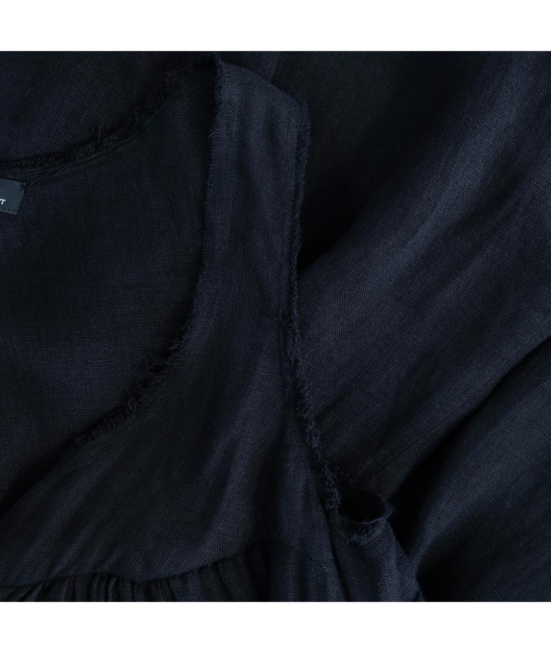 ISABEL MARANT ETOILE Черный льняной комбинезон, фото 4