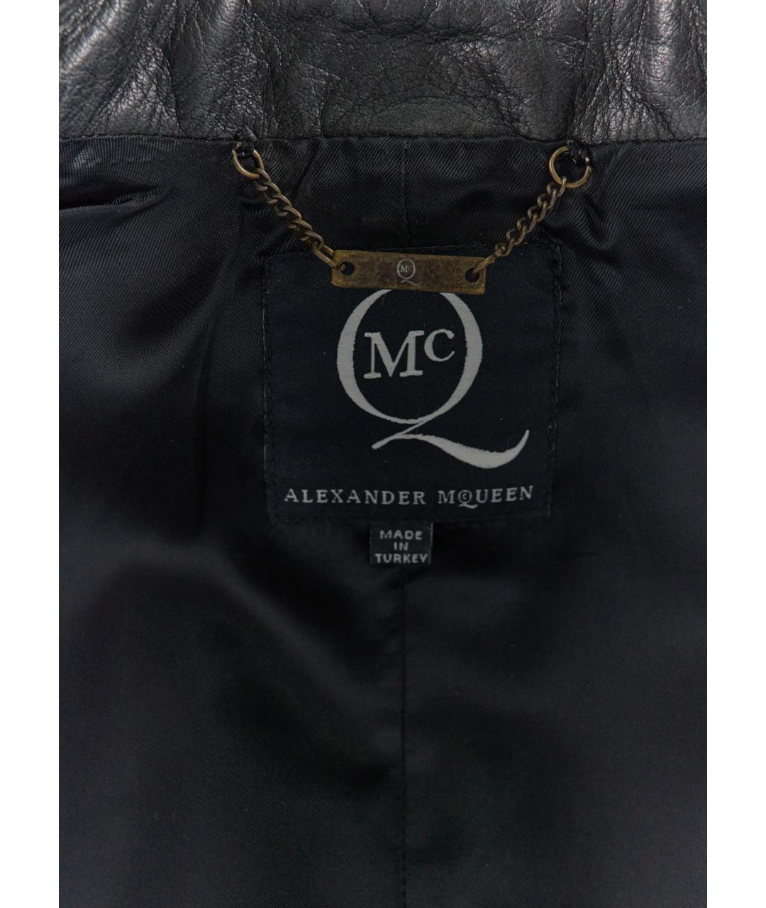 MCQ ALEXANDER MCQUEEN Черная кожаная куртка, фото 3