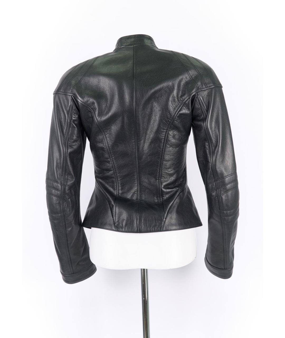 MCQ ALEXANDER MCQUEEN Черная кожаная куртка, фото 2