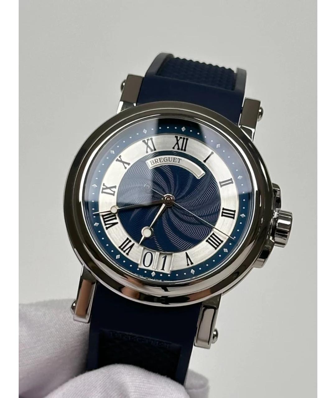 Breguet Темно-синие стальные часы, фото 3
