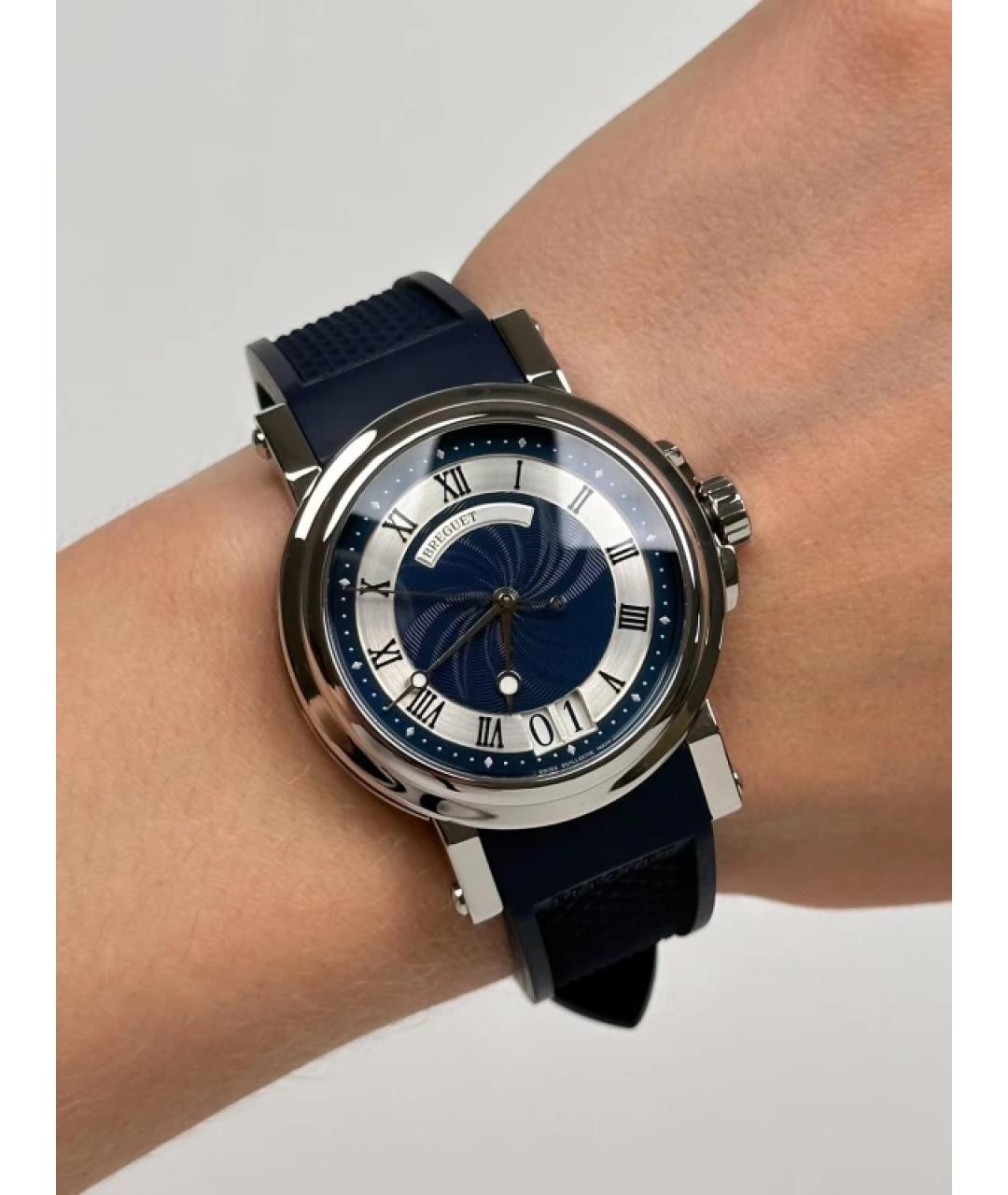 Breguet Темно-синие стальные часы, фото 7