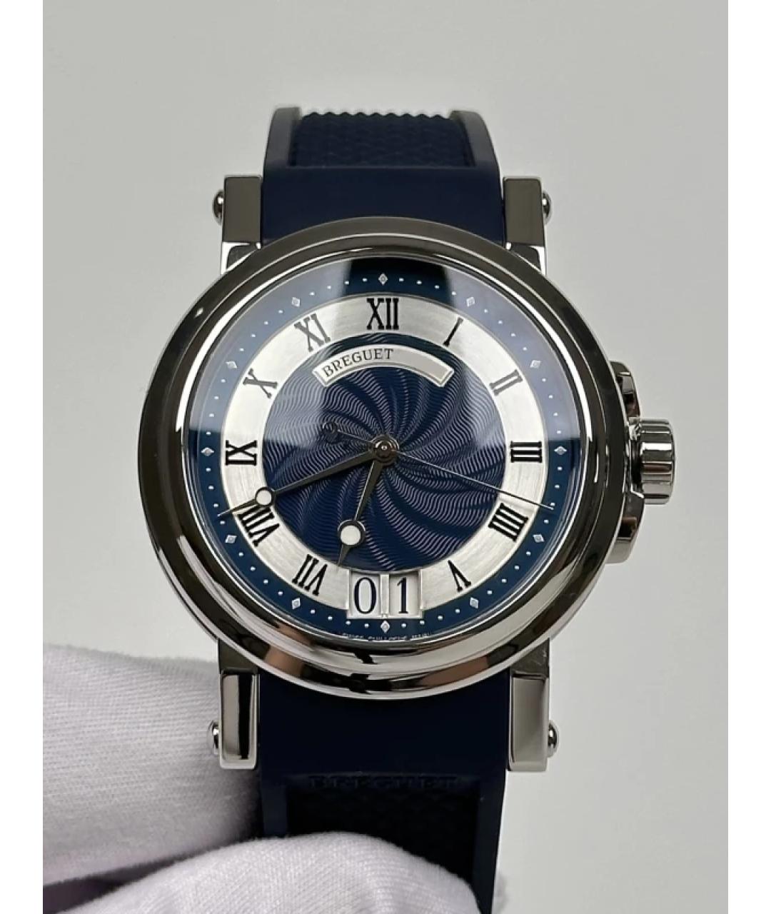 Breguet Темно-синие стальные часы, фото 2