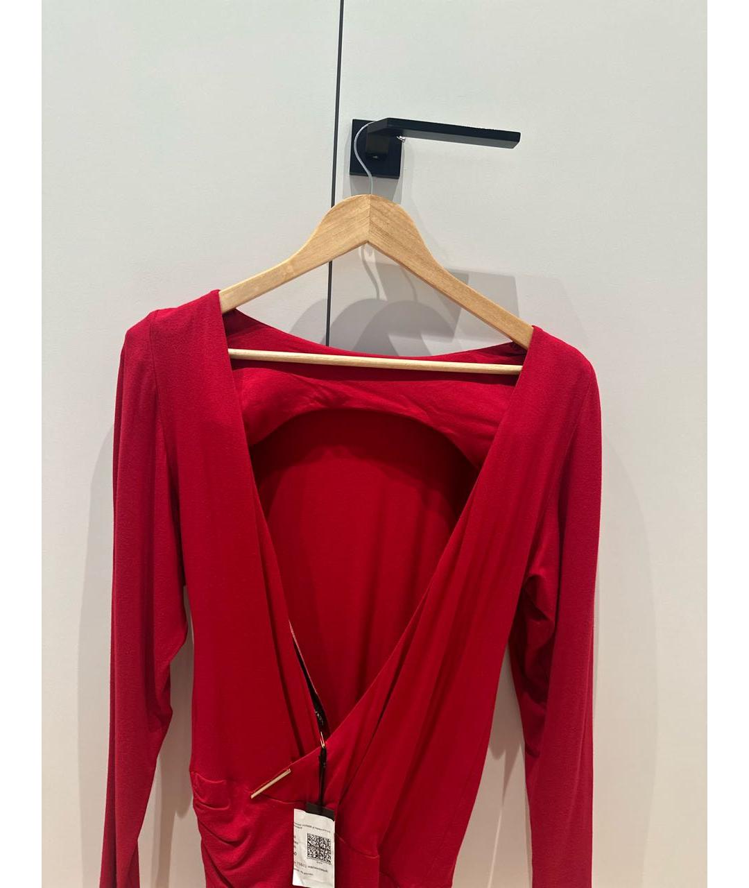 ALEXANDRE VAUTHIER Красное полиэстеровое коктейльное платье, фото 3