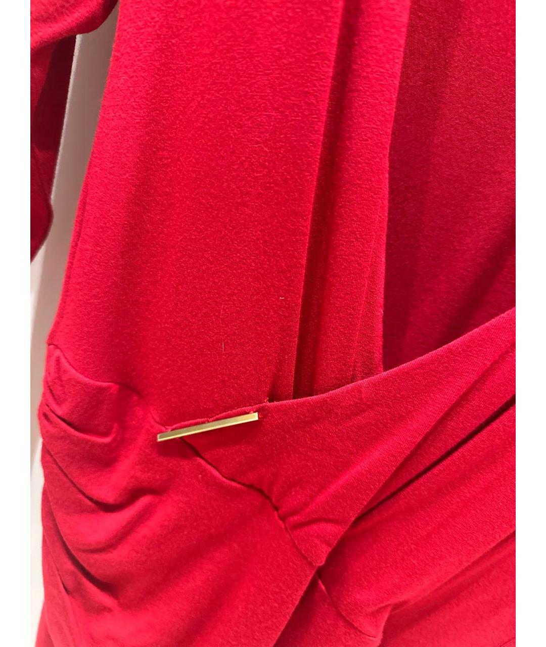 ALEXANDRE VAUTHIER Красное полиэстеровое коктейльное платье, фото 4