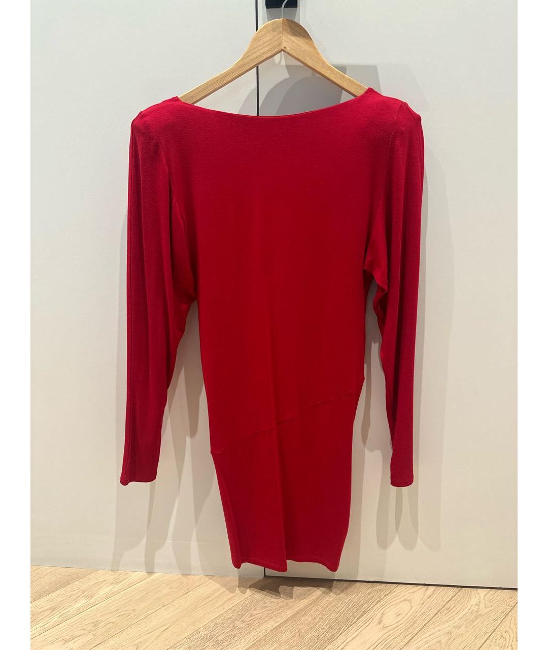 ALEXANDRE VAUTHIER Красное полиэстеровое коктейльное платье, фото 9