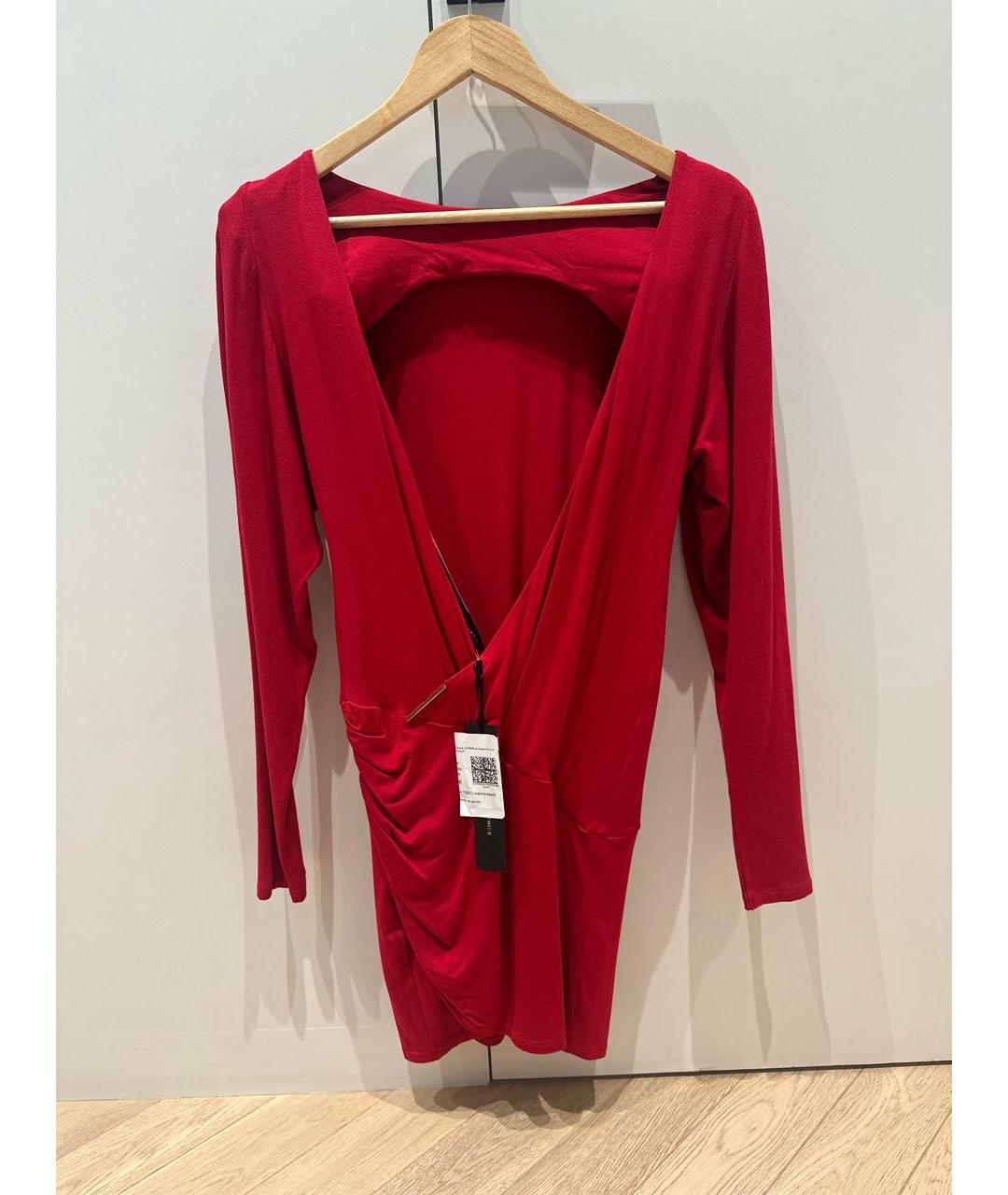ALEXANDRE VAUTHIER Красное полиэстеровое коктейльное платье, фото 2