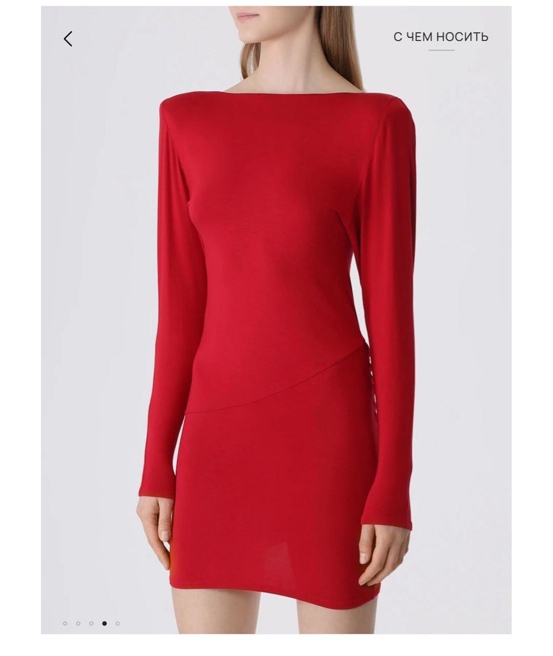 ALEXANDRE VAUTHIER Красное полиэстеровое коктейльное платье, фото 8