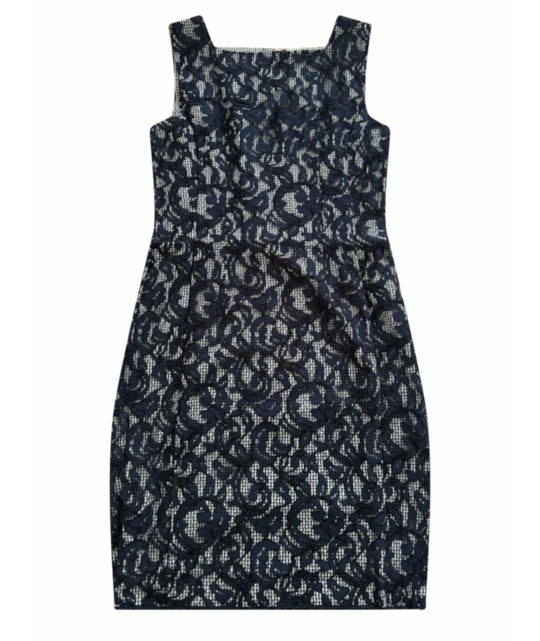 Carven Темно-синее хлопковое коктейльное платье, фото 1