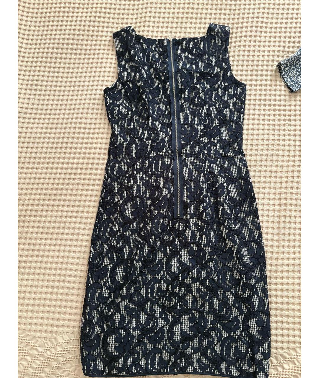 Carven Темно-синее хлопковое коктейльное платье, фото 2