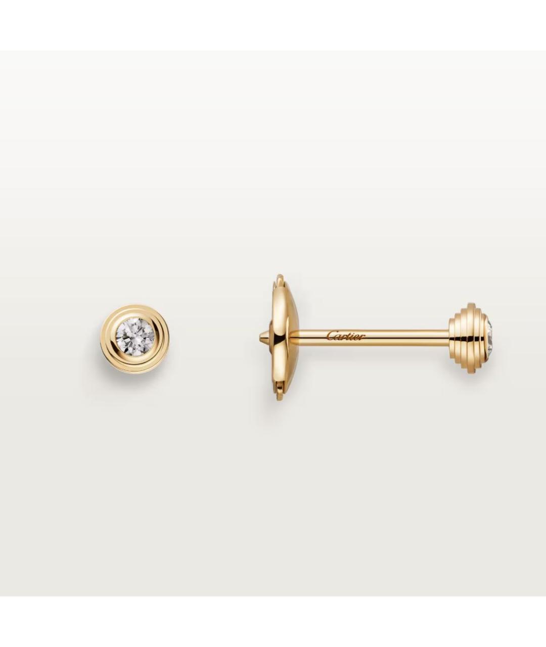 CARTIER Золотые серьги из желтого золота, фото 5