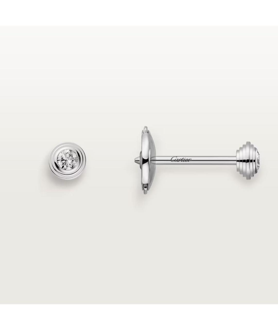 CARTIER Белые серьги из белого золота, фото 4
