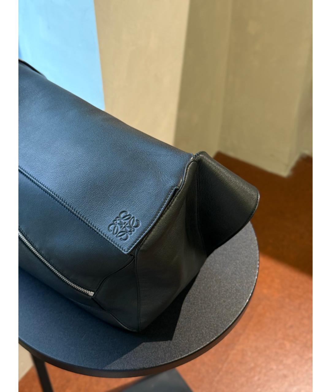 LOEWE Черная деним поясная сумка, фото 4