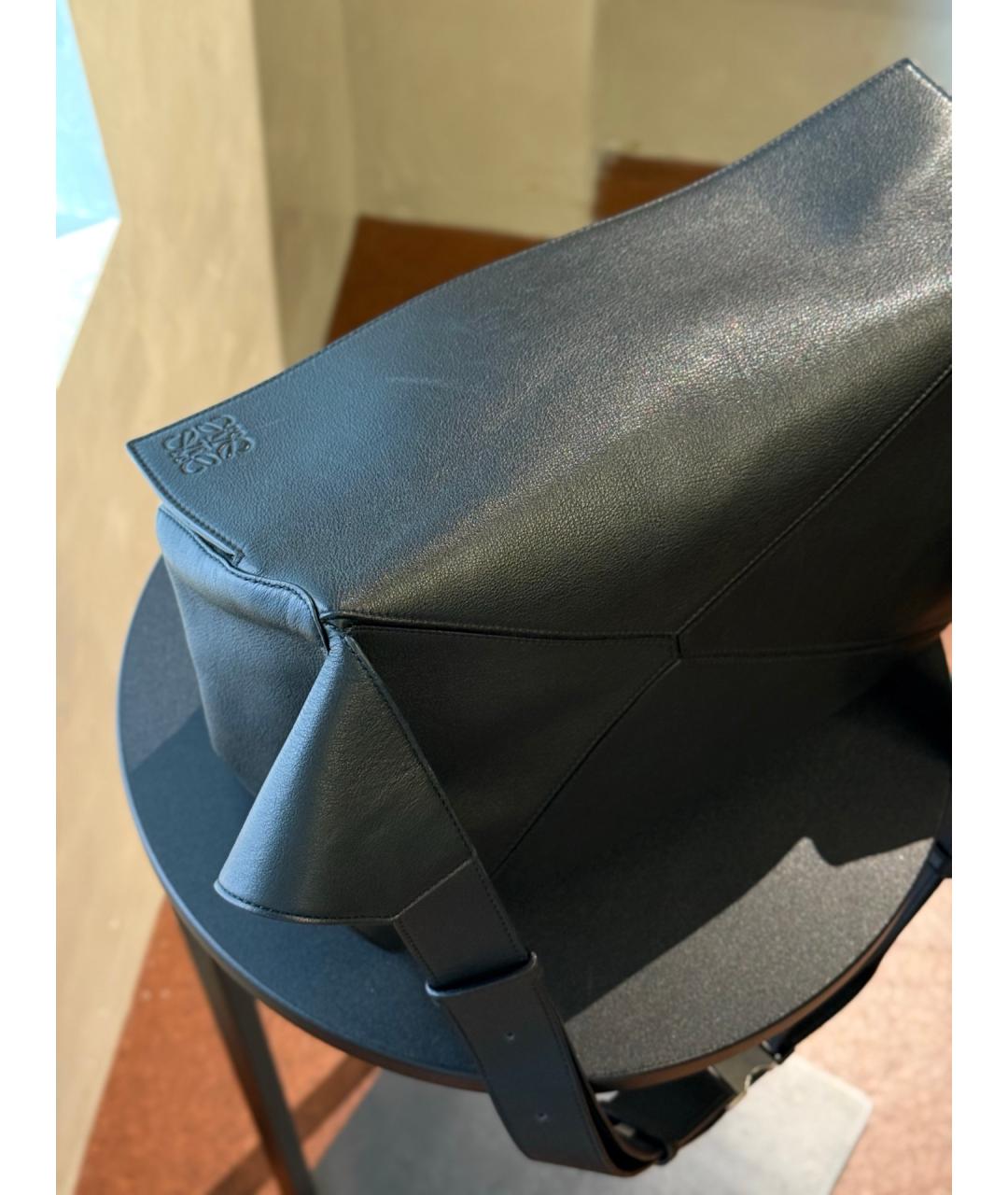 LOEWE Черная деним поясная сумка, фото 7