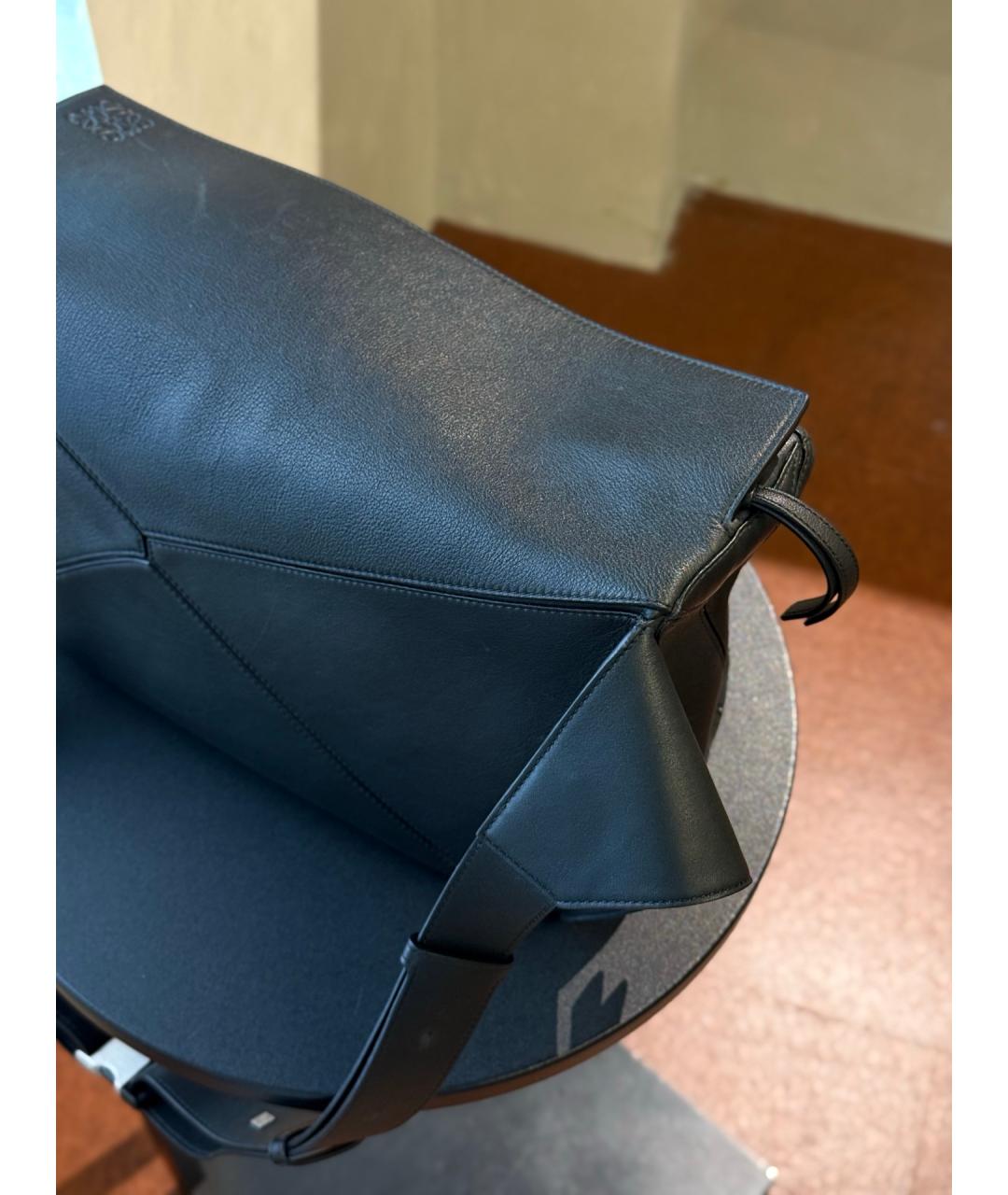 LOEWE Черная деним поясная сумка, фото 6