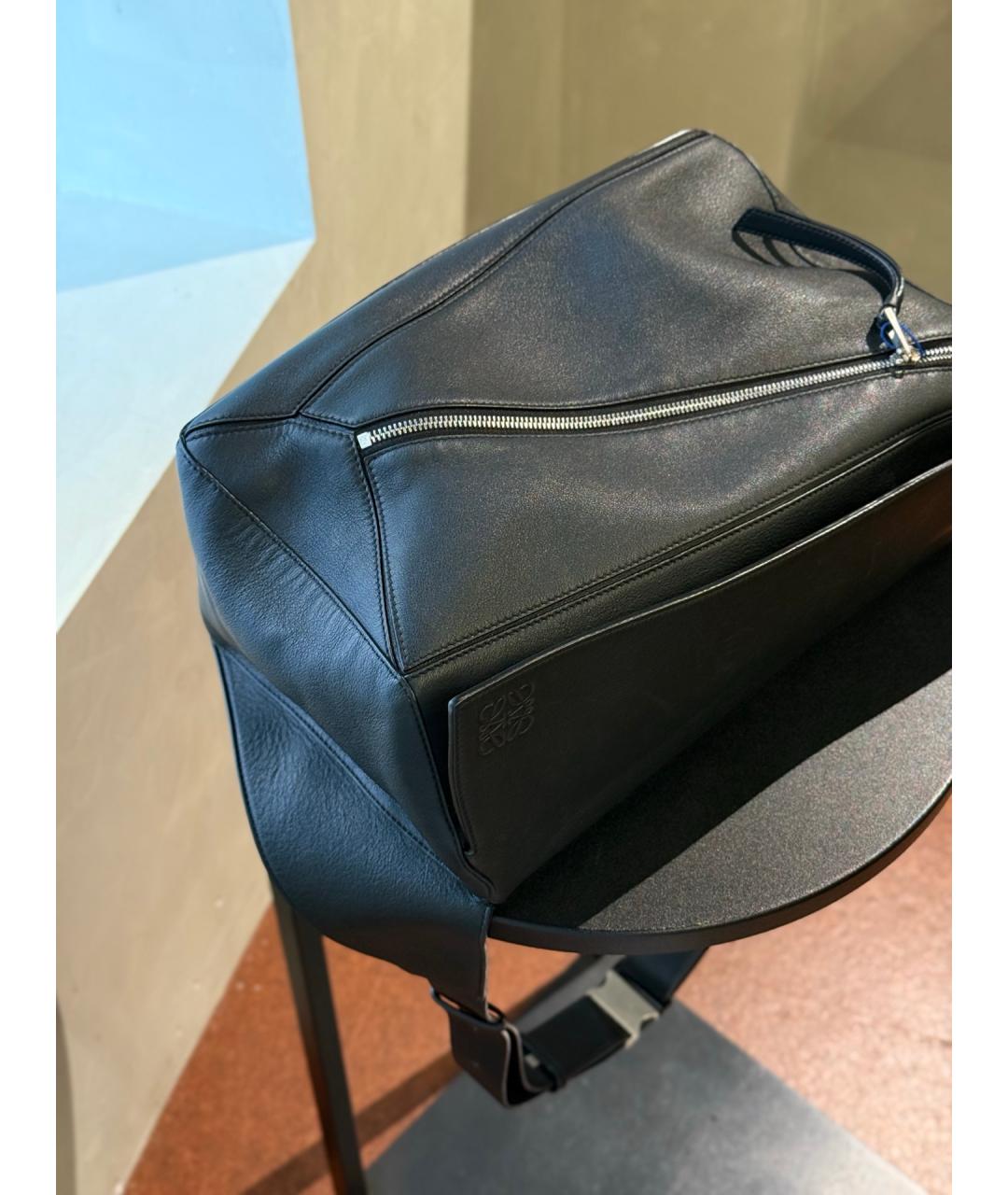 LOEWE Черная деним поясная сумка, фото 8