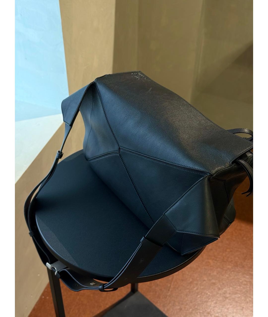 LOEWE Черная деним поясная сумка, фото 2