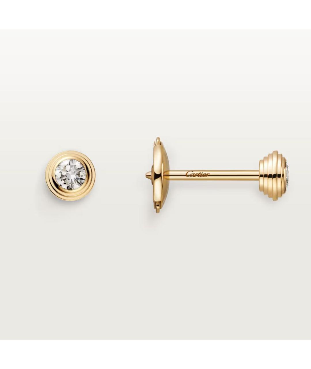 CARTIER Золотые серьги из желтого золота, фото 3