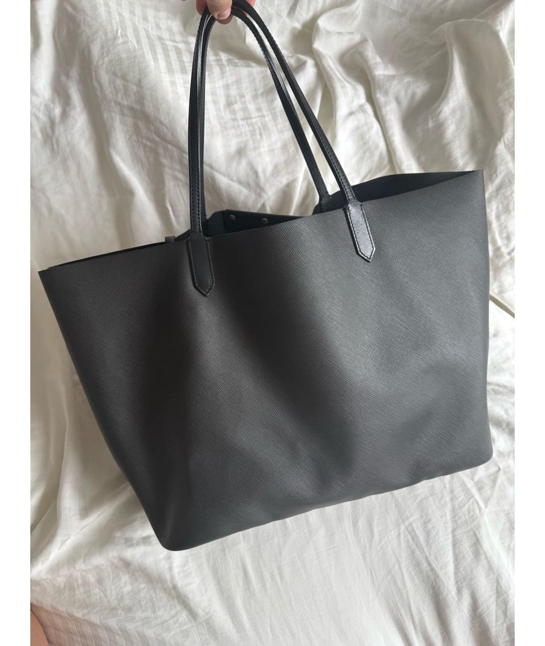 GIVENCHY Черная кожаная сумка тоут, фото 2