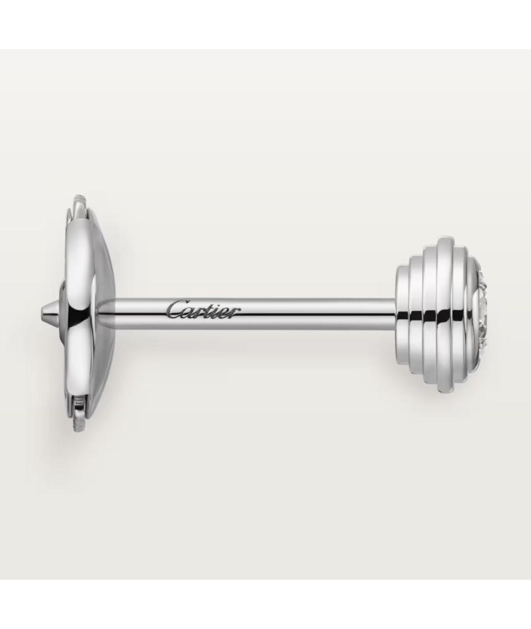 CARTIER Белые серьги из белого золота, фото 3