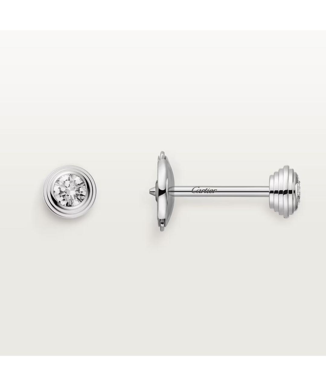 CARTIER Белые серьги из белого золота, фото 4
