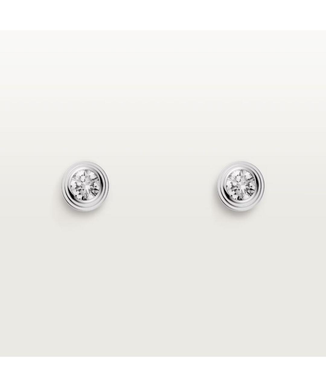 CARTIER Белые серьги из белого золота, фото 7