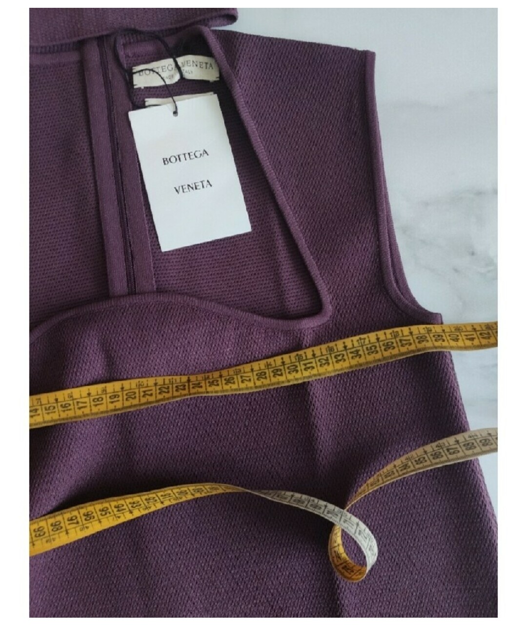 BOTTEGA VENETA Фиолетовое вискозное повседневное платье, фото 9