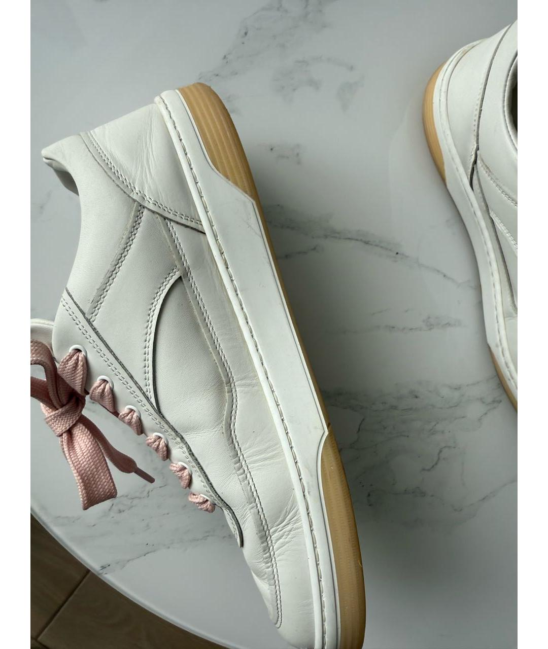 CHANEL Белые кожаные кроссовки, фото 8