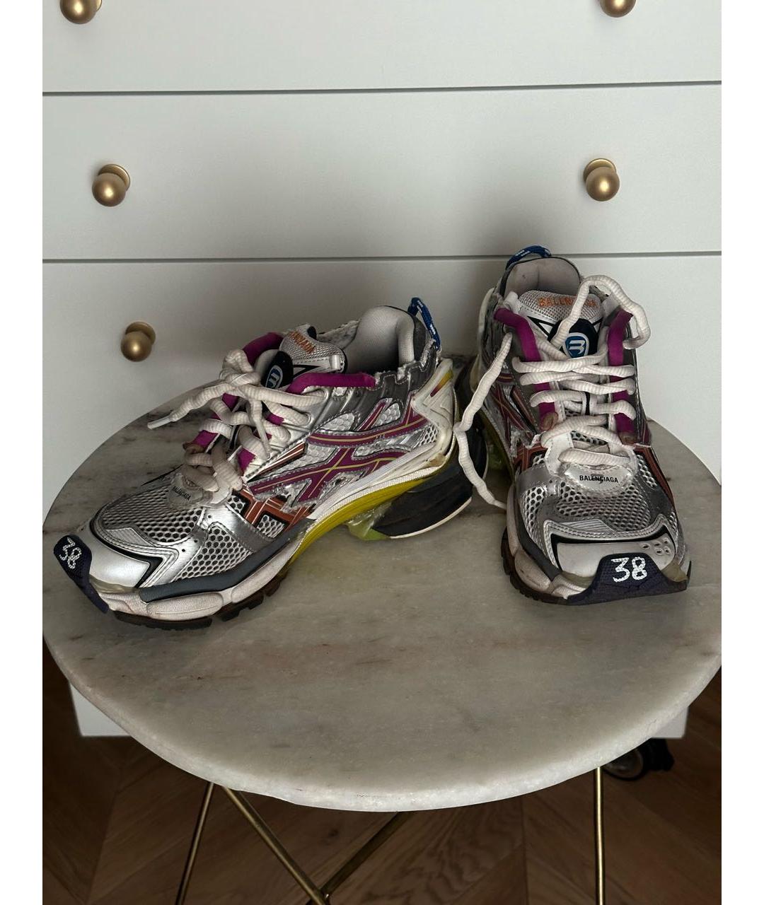 BALENCIAGA Серебряные кроссовки, фото 6