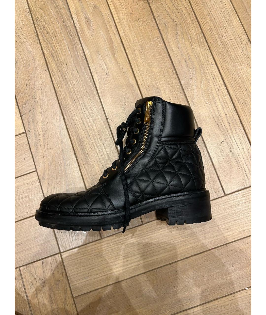 BALMAIN Черные кожаные ботинки, фото 5