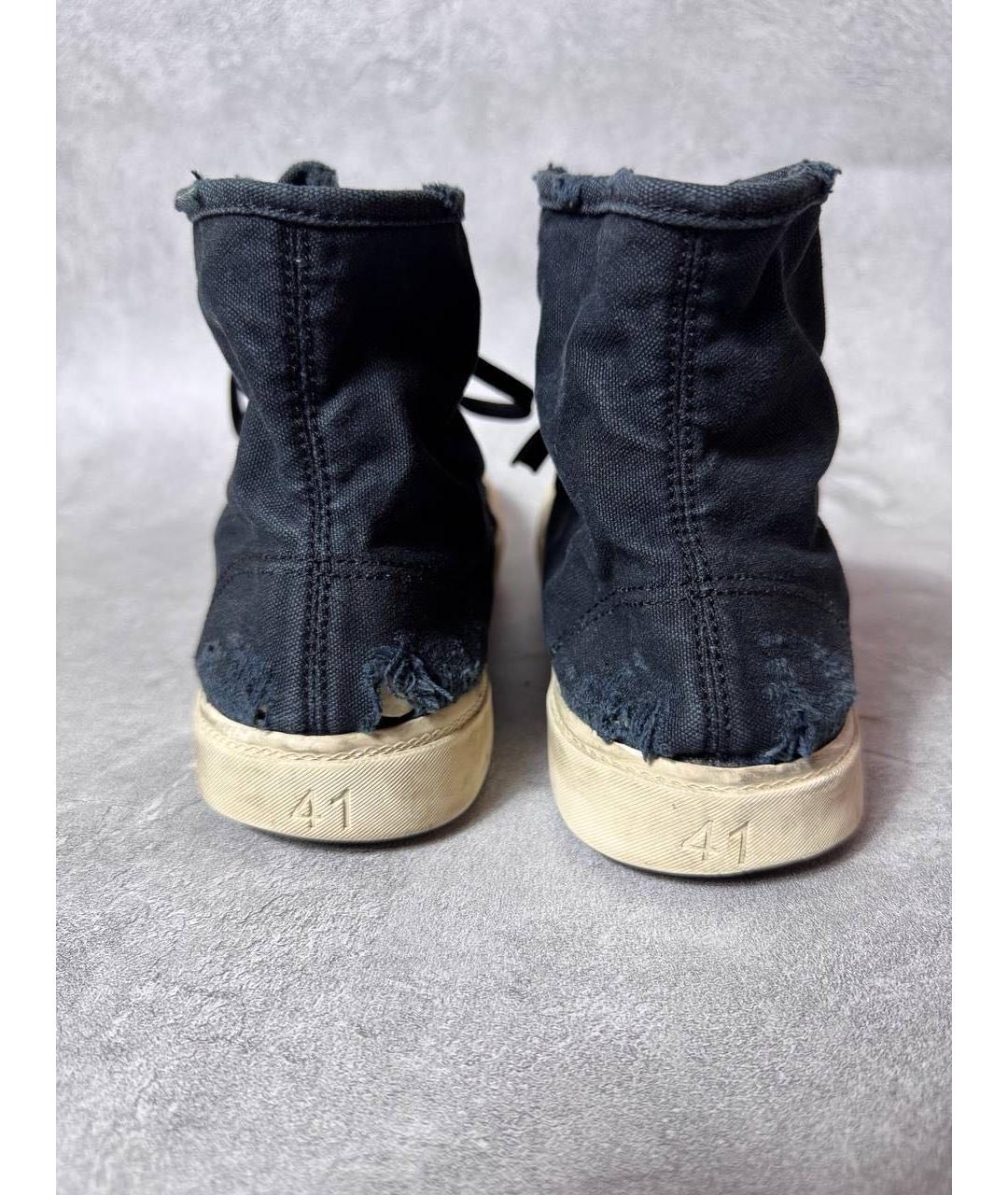 BALENCIAGA Черные текстильные высокие кроссовки / кеды, фото 4