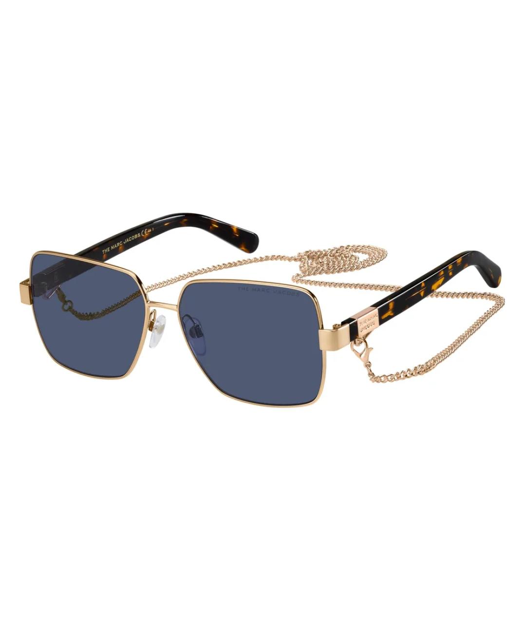 MARC JACOBS Золотые металлические солнцезащитные очки, фото 1
