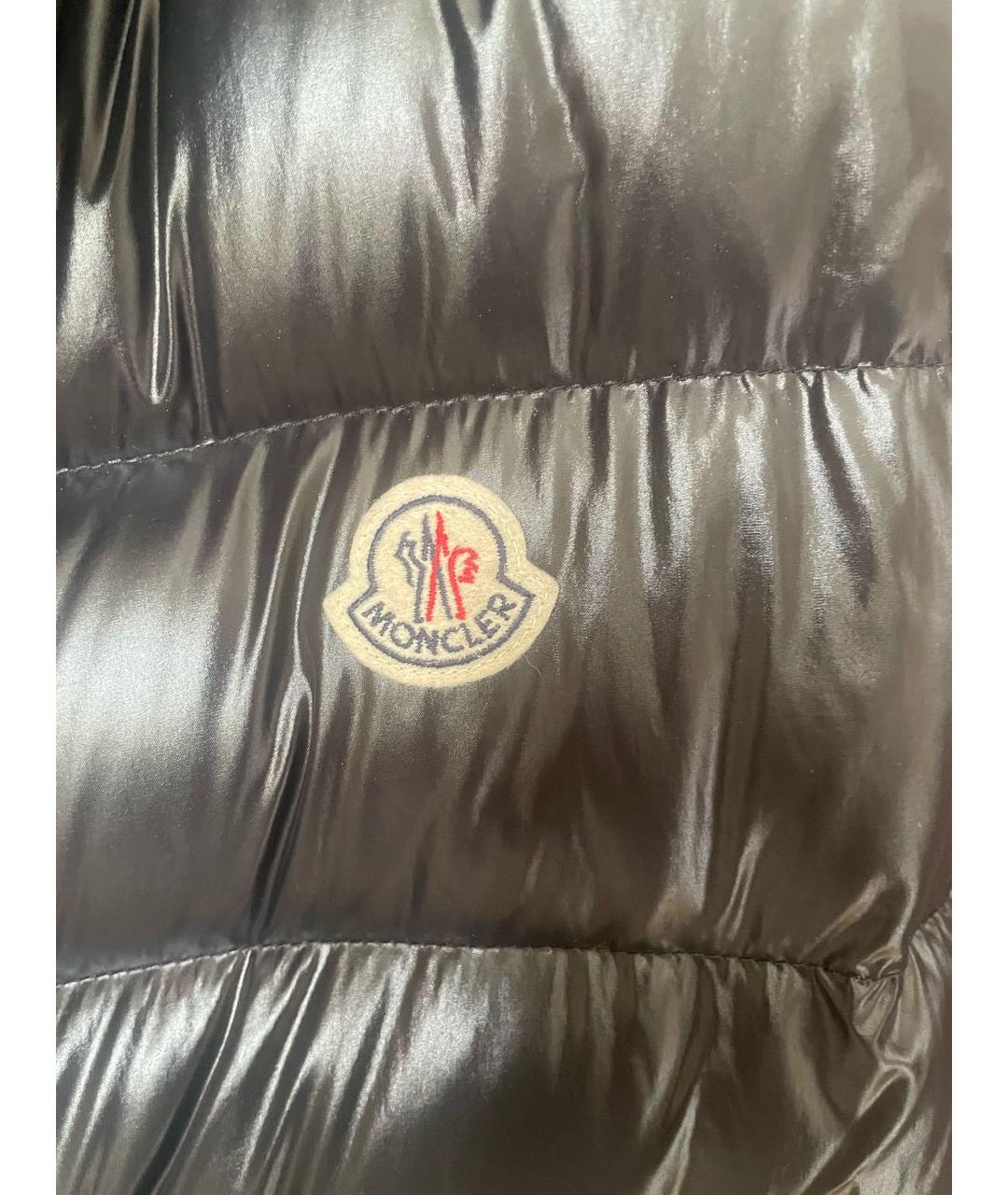 MONCLER Черный полиэстеровый жилет, фото 4