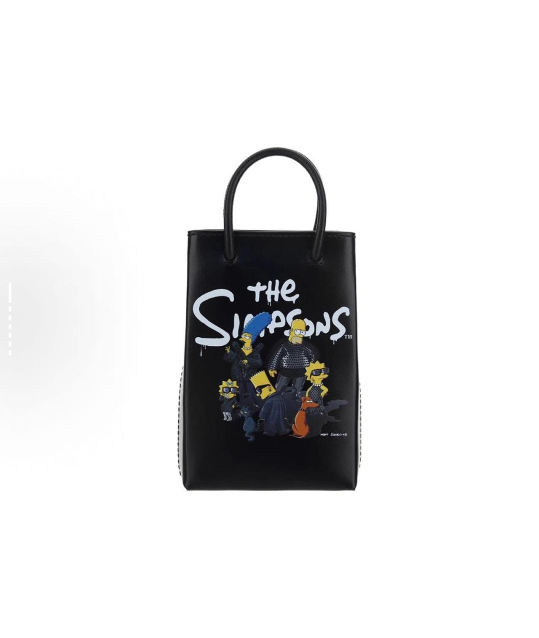 BALENCIAGA Черная сумка через плечо из искусственной кожи, фото 5