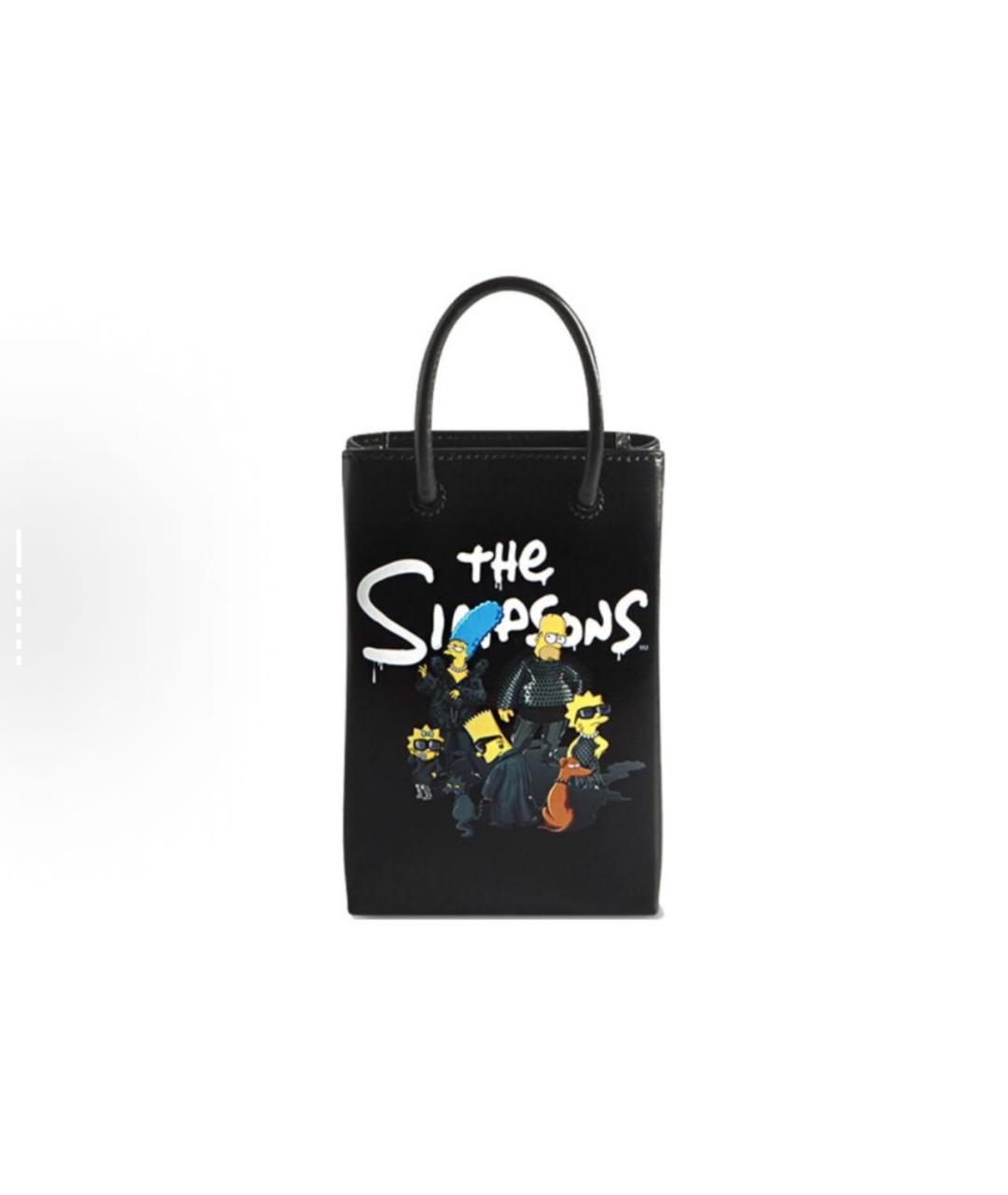 BALENCIAGA Черная сумка через плечо из искусственной кожи, фото 2